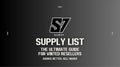 SJMz7 Standard Supplier List